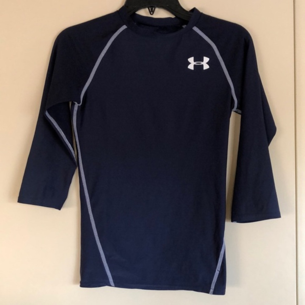Under Armour Navy Blue Tri-Sleeve Top
